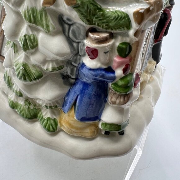 Fitz & Floyd a Dickens Christmas Candy Box & Lid FF Porcelain 1988 - Picture 4 of 11